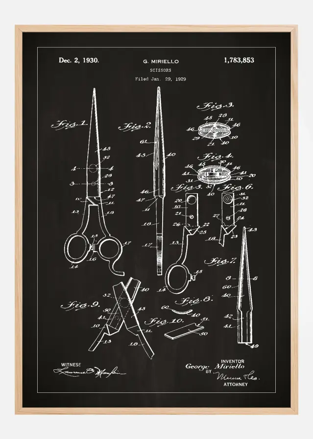 Patenteeritud joonistus - kaarid - muster Plakat