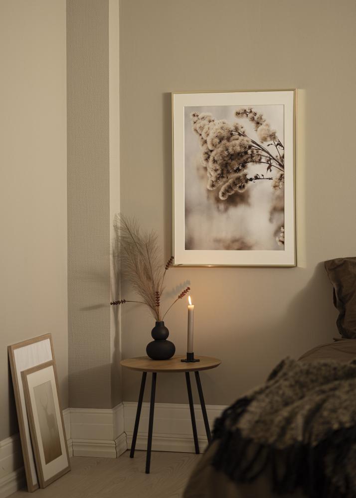 Raam alumiinium Akruulklaas tuhm kuldne 50x70 cm