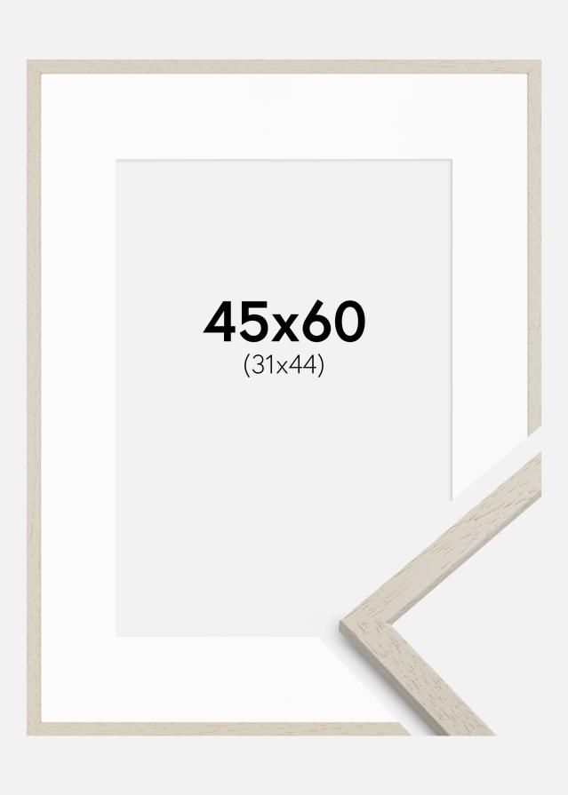 Raam Edsbyn liiv 45x60 cm - paspartuu valge 32x45 cm