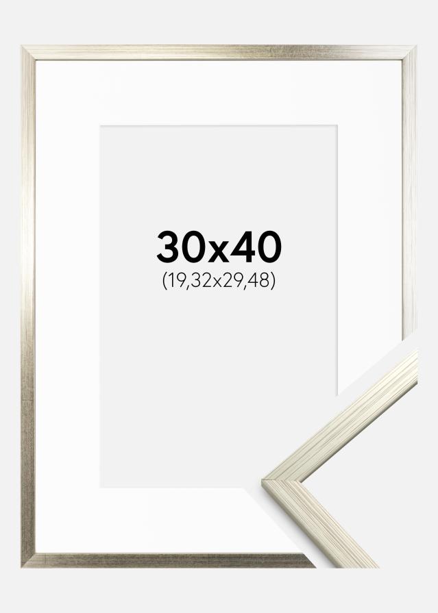 Raam Edsbyn hobedane 30x40 cm - paspartuu valge 8x12 inches