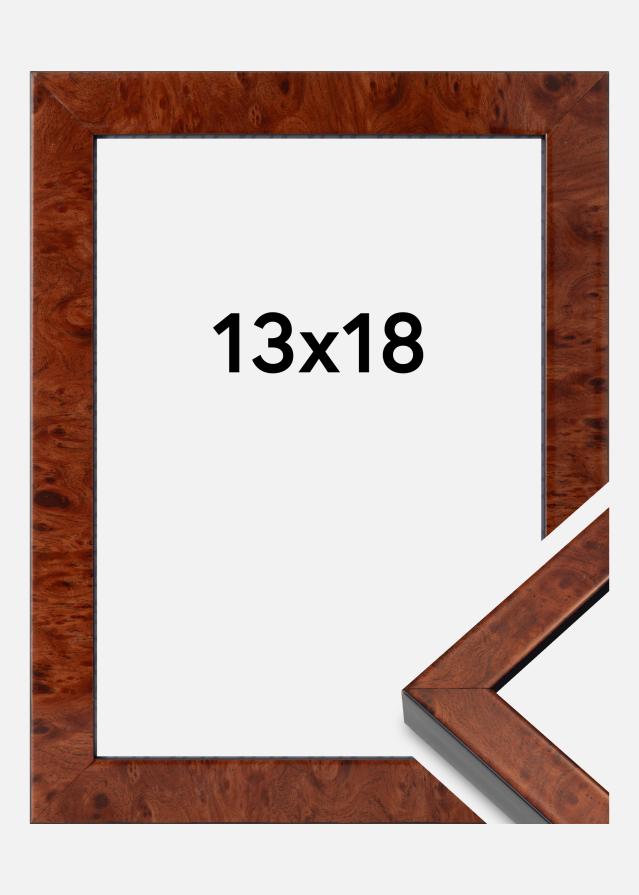 Raam Hermes Akruulklaas Burr Walnut 13x18 cm