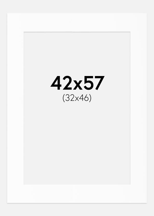 Paspartuu Valge Standard (Valge Südamik) 42x57 cm (32x46)