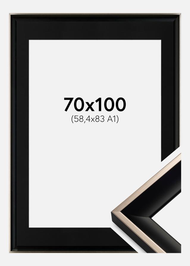 Raam Öjaren mustjas hobedane 70x100 cm - paspartuu muster 59,4x84 cm (A1)