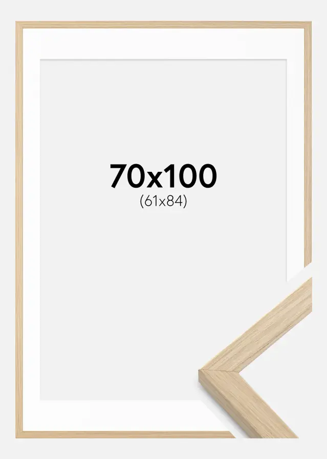 Raam Grimsåker tamm 70x100 cm - paspartuu valge 62x85 cm
