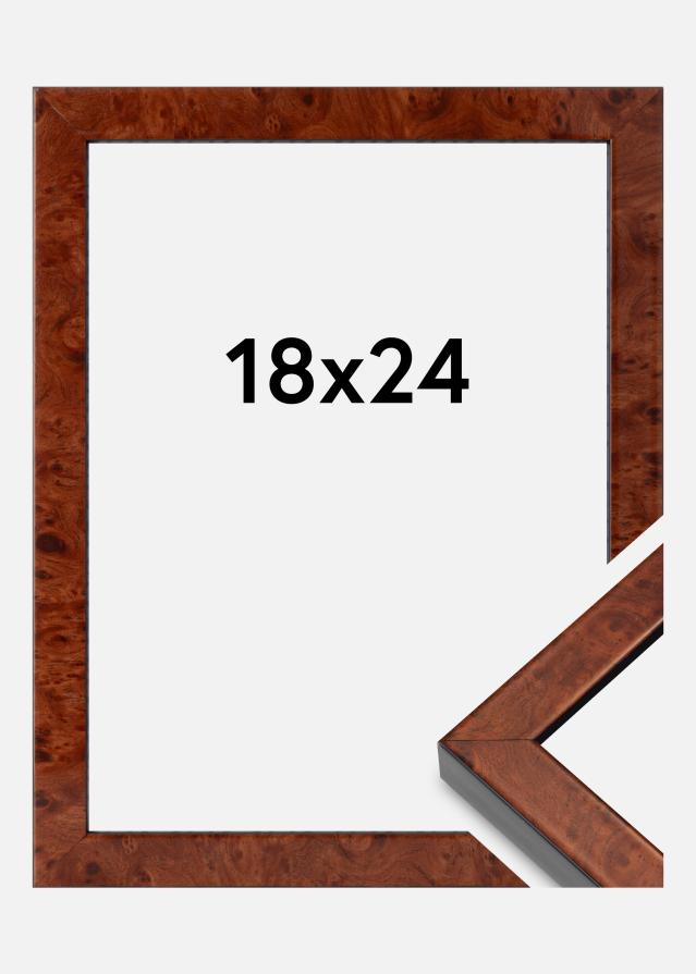 Raam Hermes Akruulklaas Burr Walnut 18x24 cm