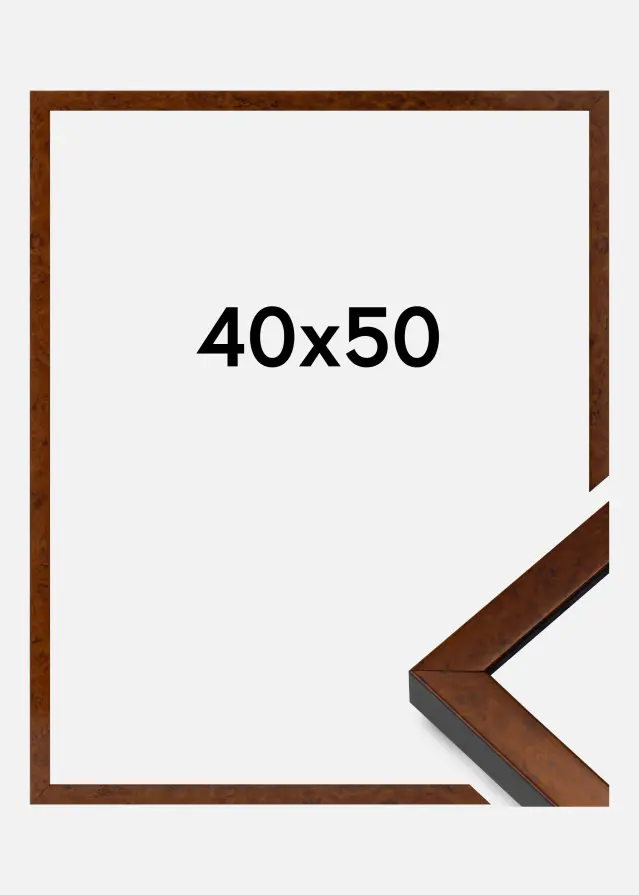 Raam Ares Akruulklaas Burr Walnut 40x50 cm