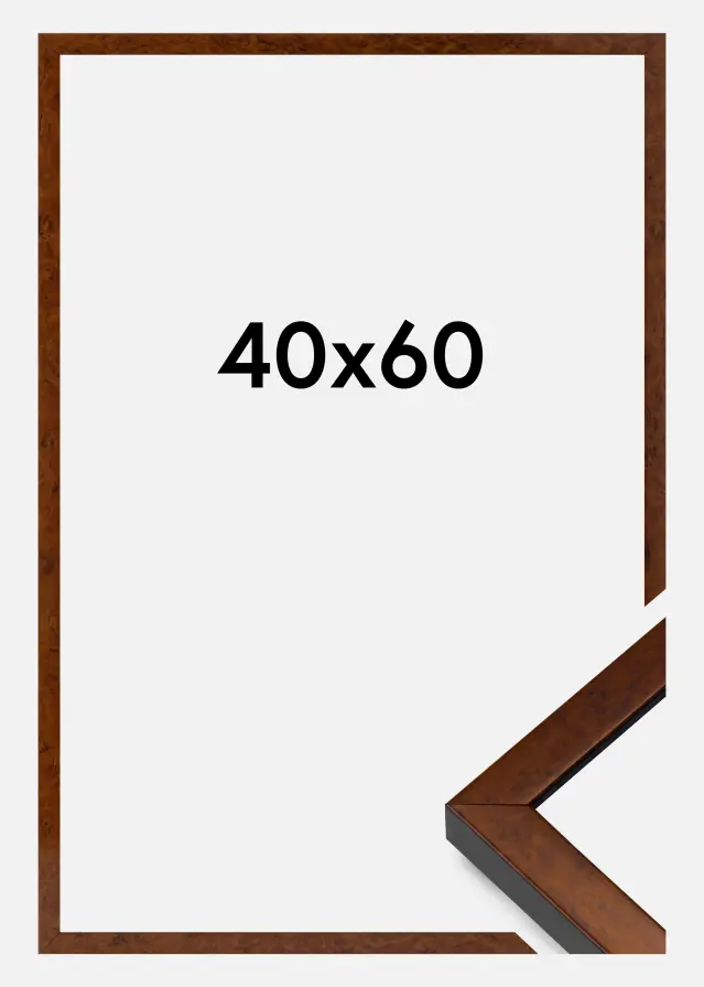 Raam Ares Akruulklaas Burr Walnut 40x60 cm