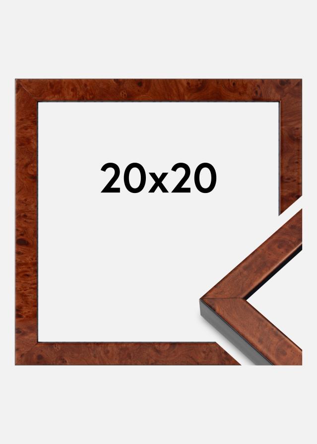 Raam Hermes Akruulklaas Burr Walnut 20x20 cm