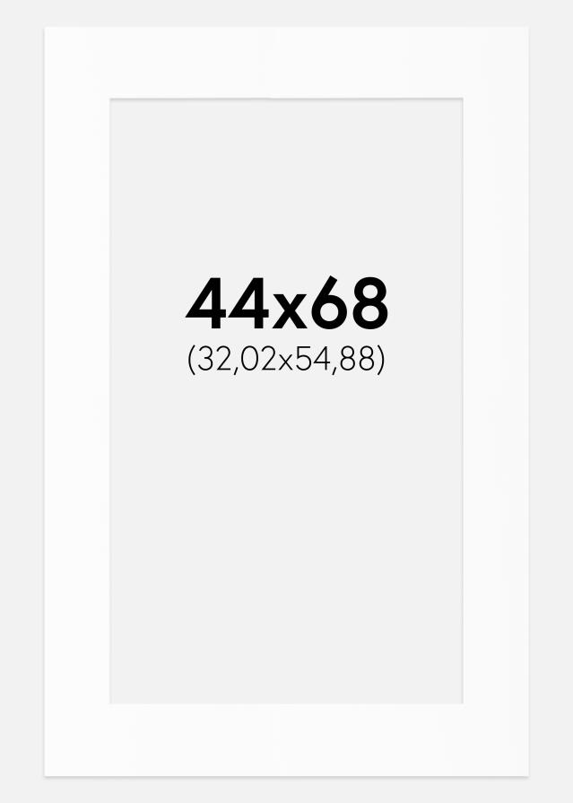 Paspartuu Valge Standard (Valge Südamik) 44x68 cm (32,02x54,88)