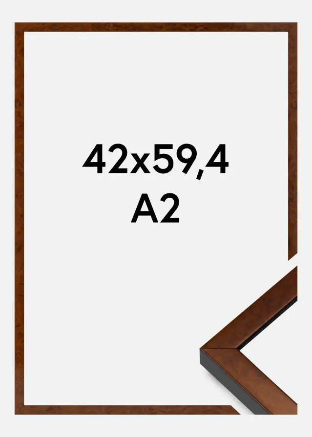 Raam Ares Akruulklaas Burr Walnut 42x59,4 cm (A2)