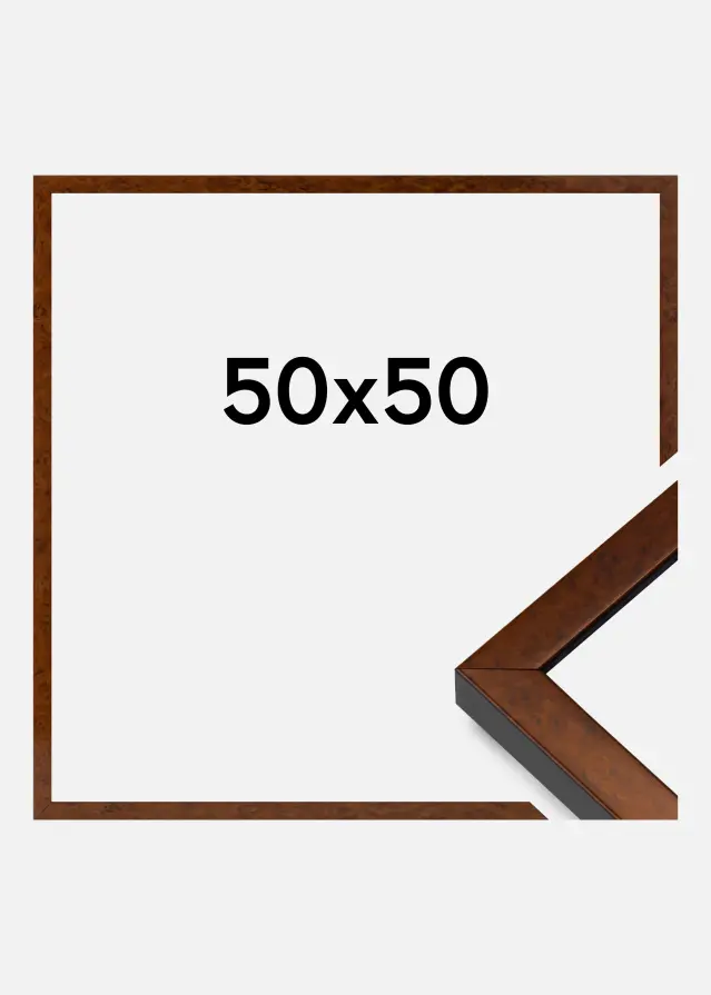 Raam Ares Akruulklaas Burr Walnut 50x50 cm