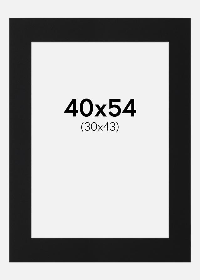 Paspartuu Must Standard (Valge Südamik) 40x54 cm (30x43)