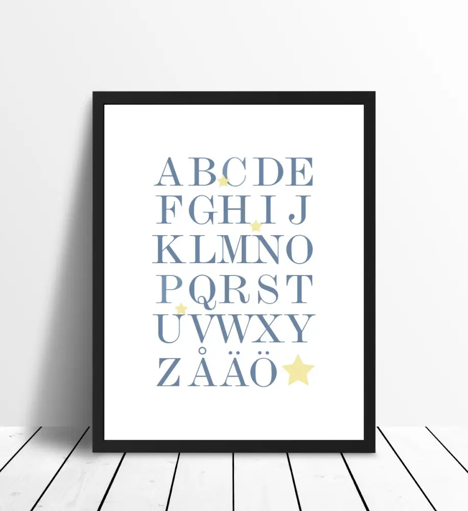 ABC - sinine/beez Plakat