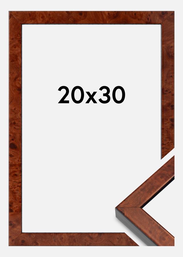 Raam Hermes Akruulklaas Burr Walnut 20x30 cm