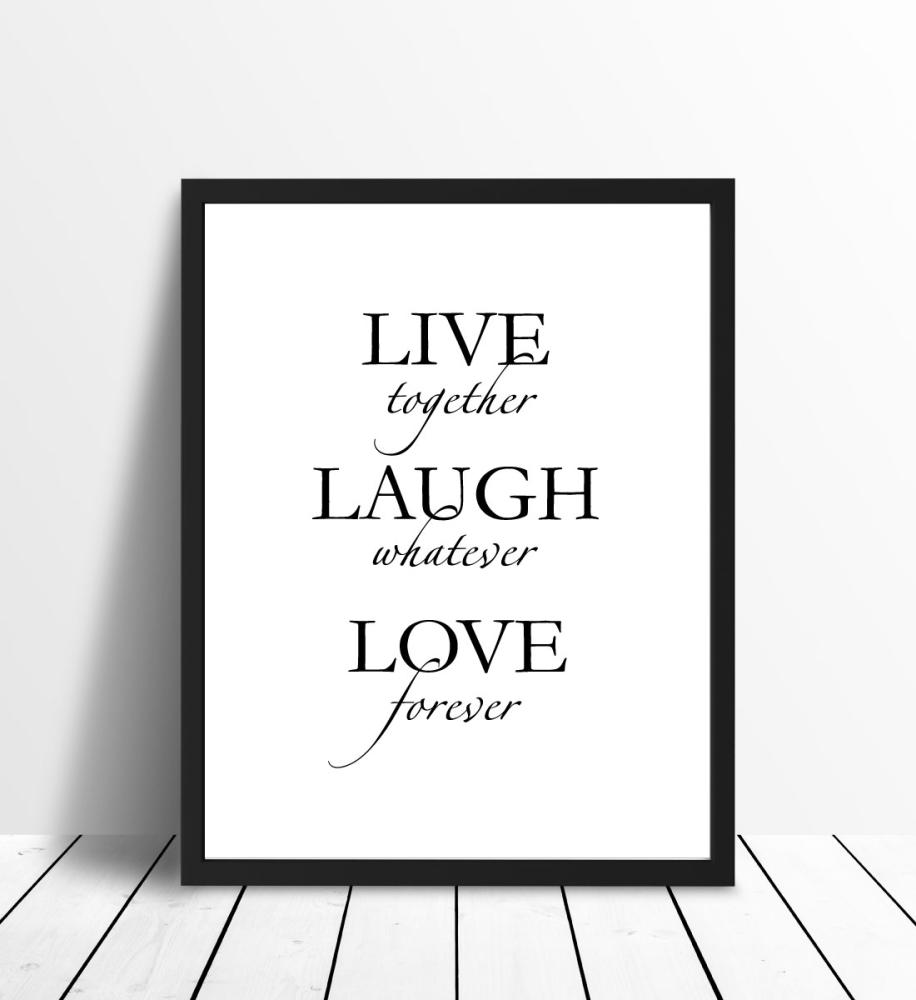 Live, laugh, love - muster Plakat