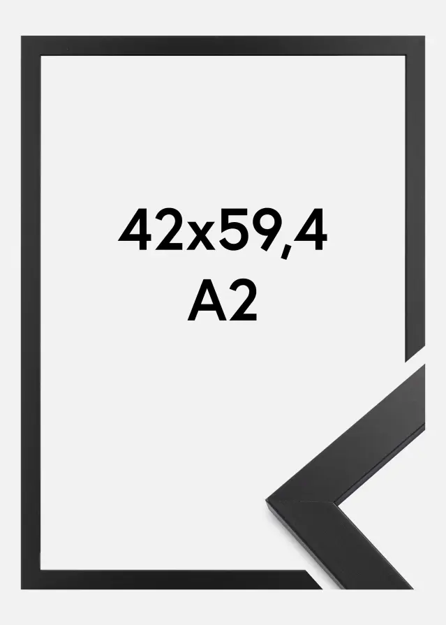 Raam Black Wood preemium matt  42x59,4 cm (A2)