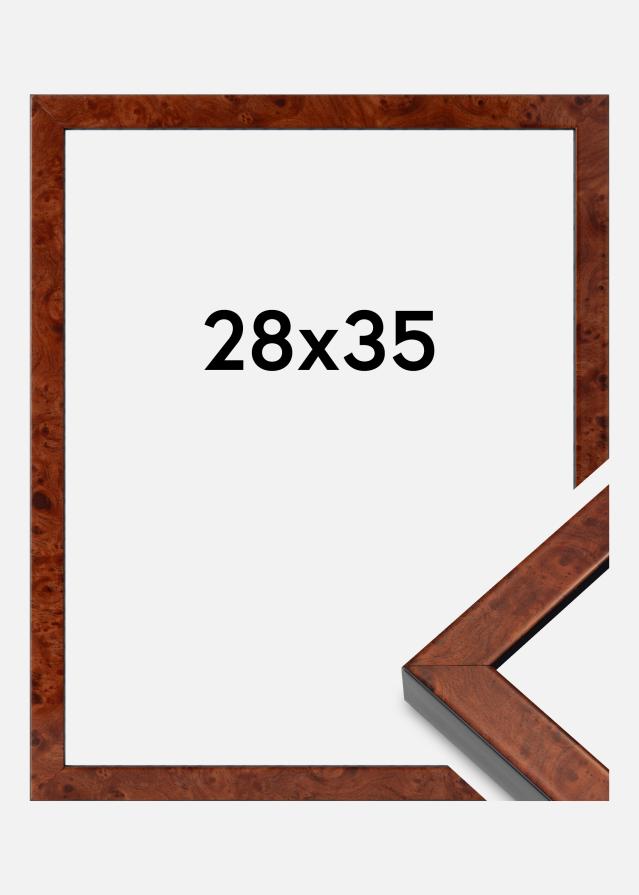Raam Hermes Akruulklaas Burr Walnut 28x35 cm