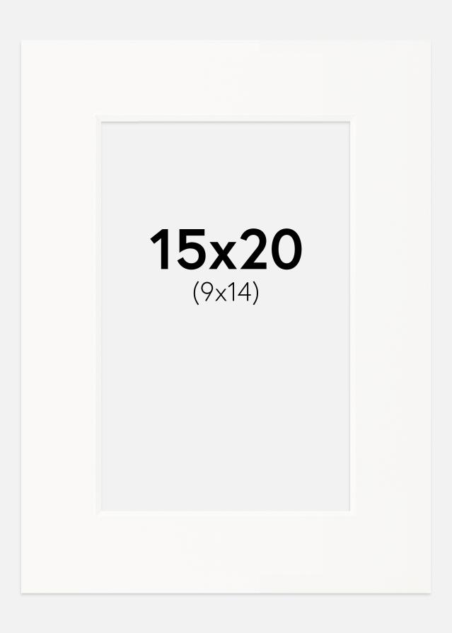 Paspartuu kulunud valge Valge äär 15x20 cm (9x14)