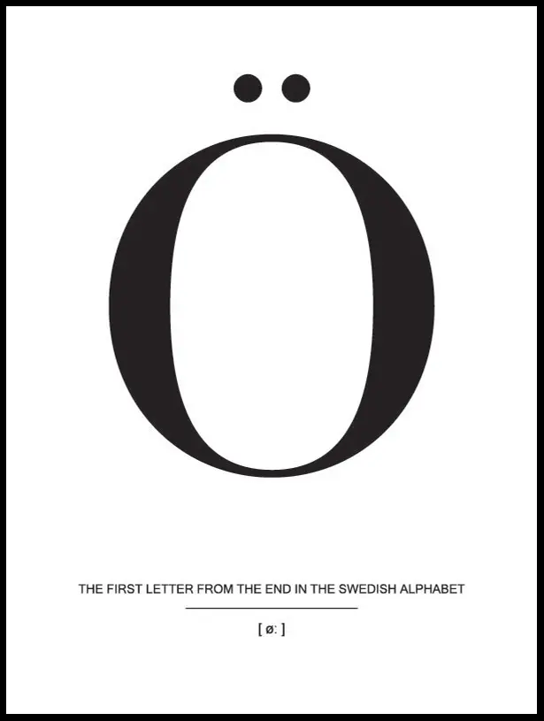 Letter Ã– Plakat