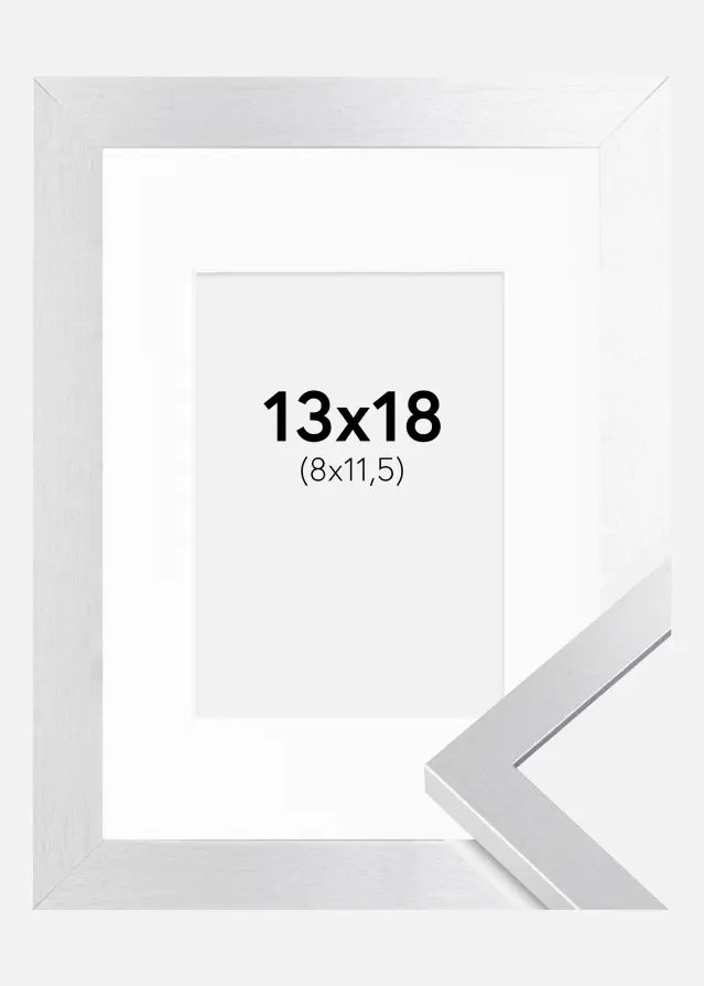 Raam Selection hobedane 13x18 cm - paspartuu valge 9x12 cm