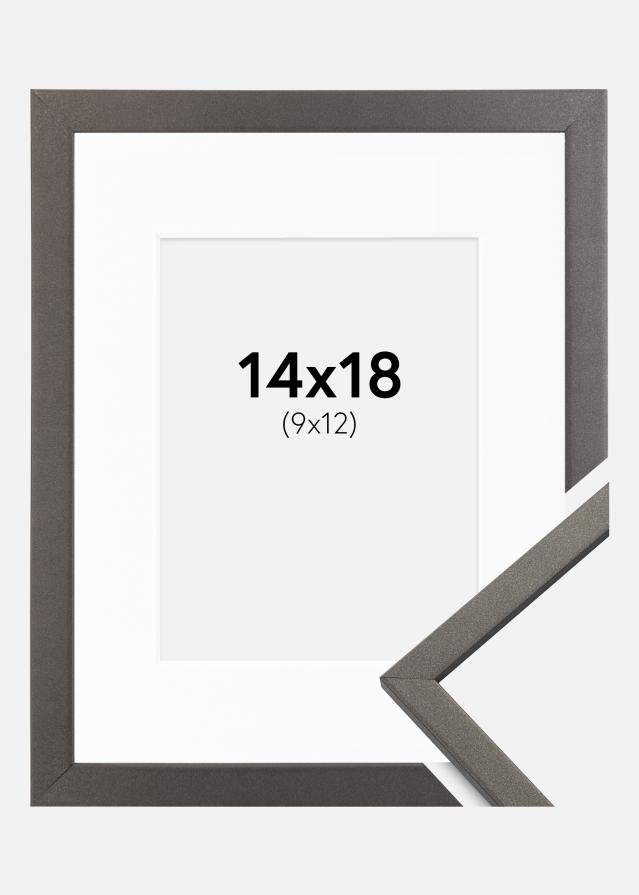 Raam Edsbyn grafiit 14x18 cm - paspartuu valge 10x13 cm