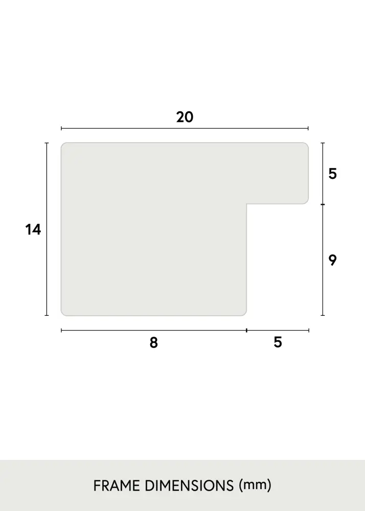 Raam BGA Classic Akrüülklaas Valge 60x90 cm