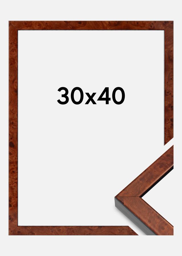 Raam Hermes Akruulklaas Burr Walnut 30x40 cm