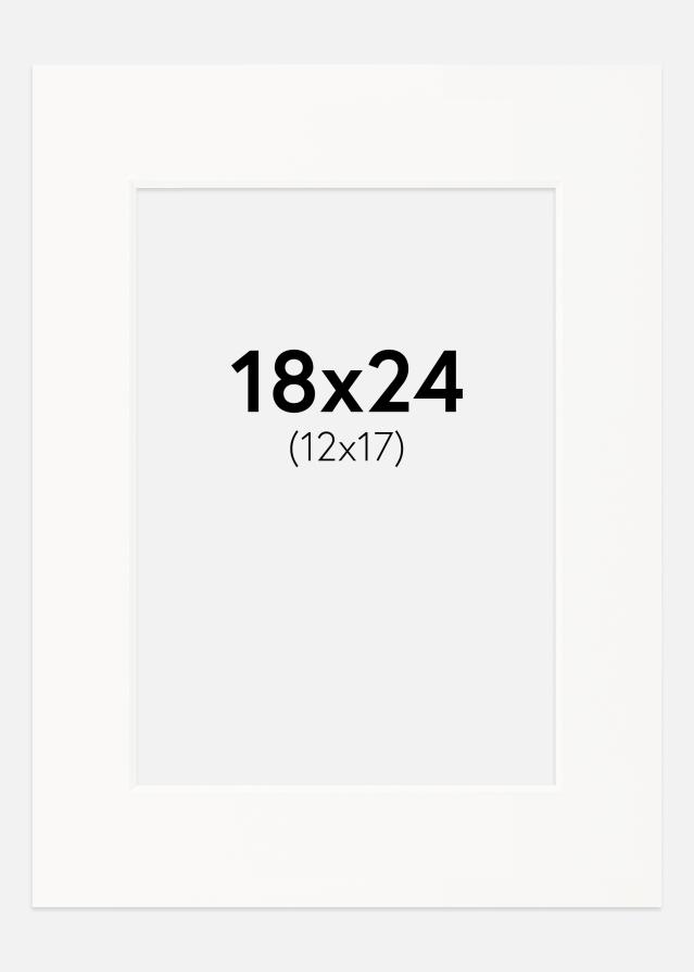 Paspartuu kulunud valge Valge äär 18x24 cm (12x17)