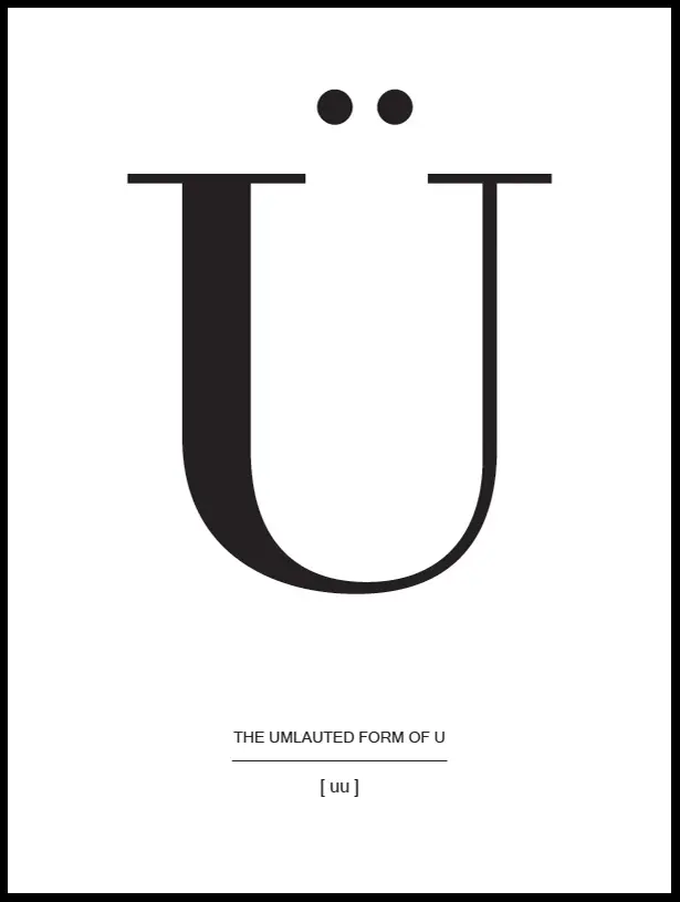 Letter Ãœ Plakat