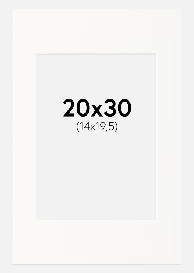 Paspartuu kulunud valge Valge äär 20x30 cm (14x19,5)