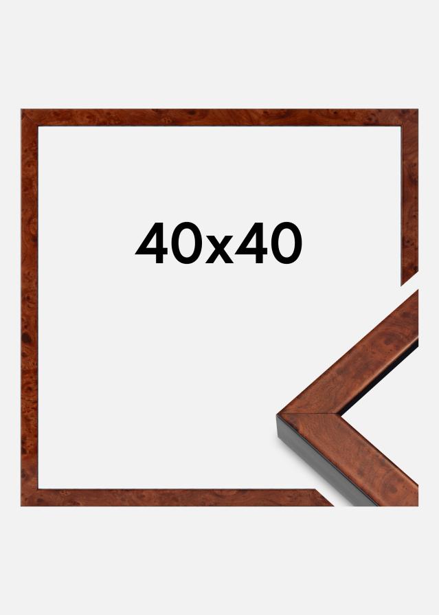 Raam Hermes Akruulklaas Burr Walnut 40x40 cm