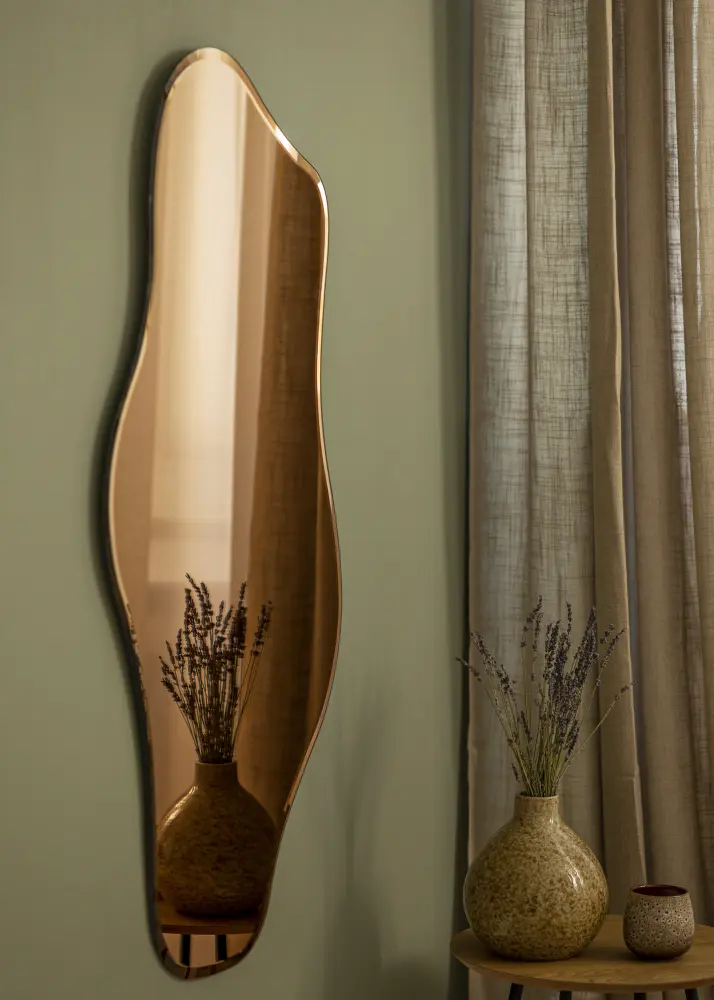 Peegel Wave Rose Gold 55x110 cm