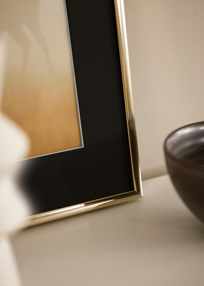 Raam alumiinium tuhm kuldne 70x100 cm - paspartuu muster 62x85 cm