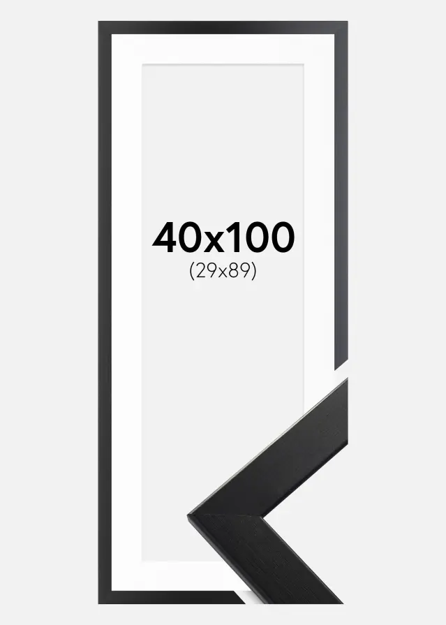 Raam Trendline muster 40x100 cm - paspartuu valge 30x90 cm