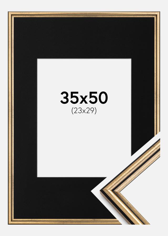 Raam Horndal kuldne 35x50 cm - paspartuu muster 24x30 cm