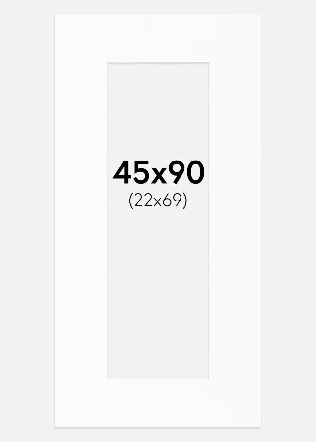 Paspartuu Valge Standard (Valge Südamik) 45x90 cm (22x69)