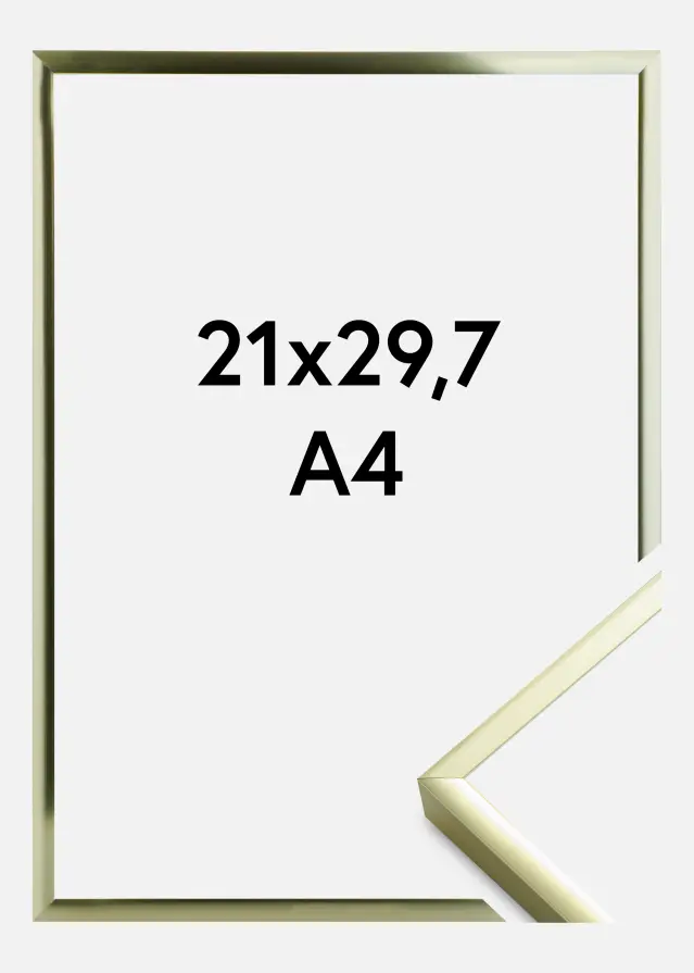 Raam Plakat Frame Aluminum Gold 21x29,7 cm (A4)