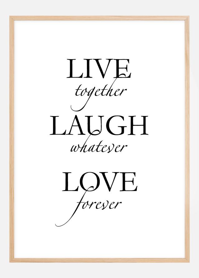 Live, laugh, love - muster Plakat