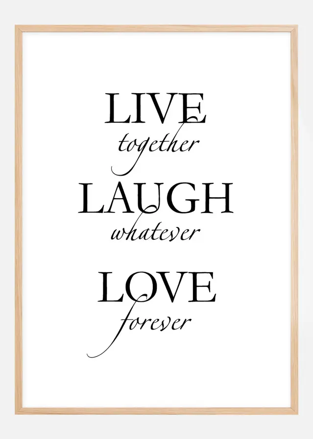 Live, laugh, love - muster Plakat