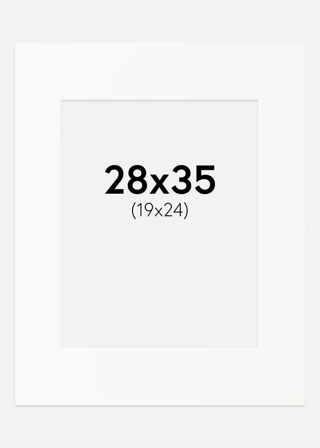 Paspartuu kulunud valge Valge äär 28x35 cm (19x24)