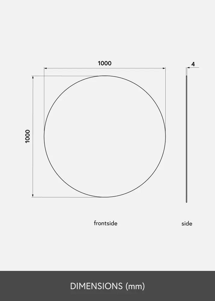 KAILA ummargune peegel 100 cm Ø