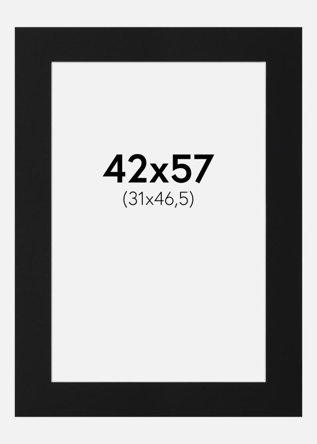 Paspartuu Must Standard (Valge Südamik) 42x57 cm (31x46,5)