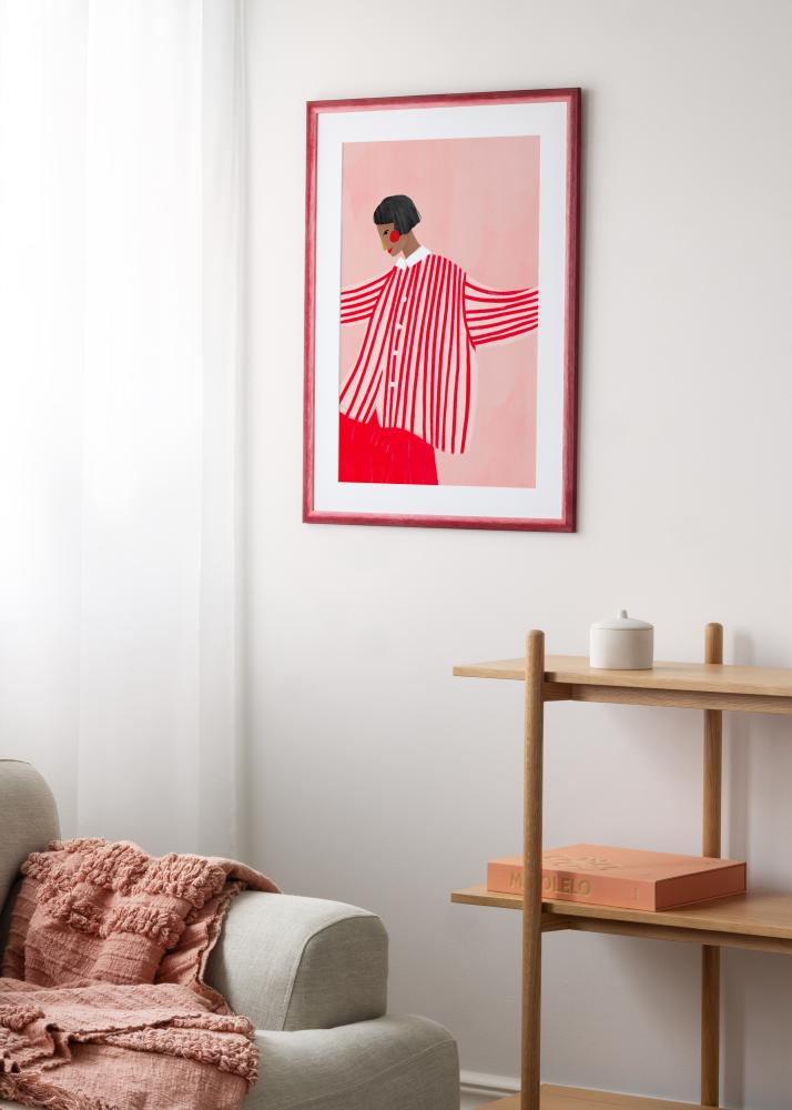 Raam Cornwall Akrüülklaas Tumepunane 30x30 cm