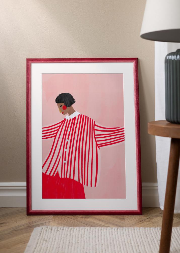 Raam Cornwall Akrüülklaas Tumepunane 30x30 cm