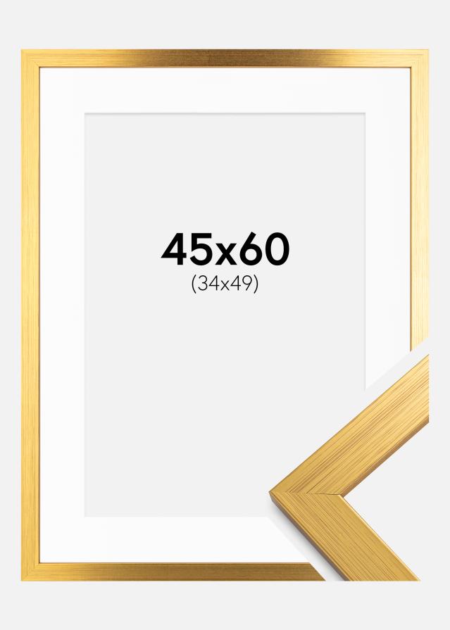 Raam Gold Wood 45x60 cm - paspartuu valge 35x50 cm