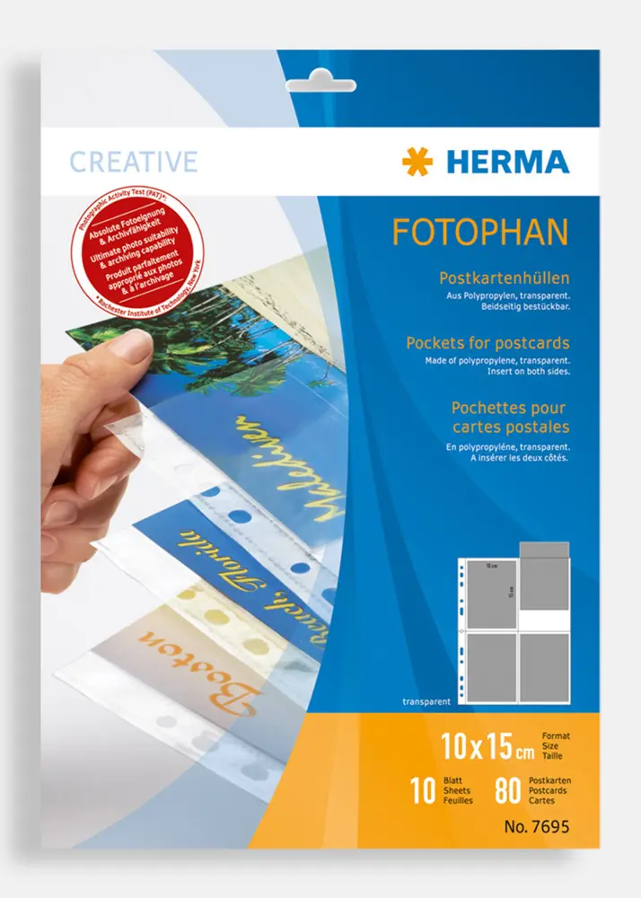 Herma fototaskud jaoks postkaart - 10 leht