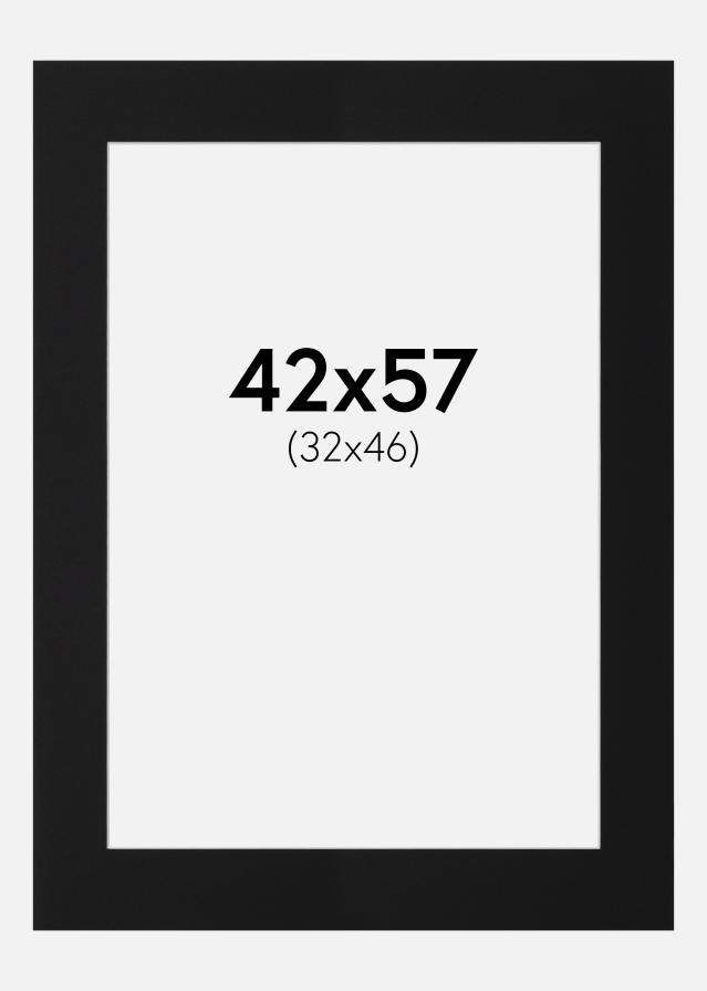 Paspartuu Must Standard (Valge Südamik) 42x57 cm (32x46)