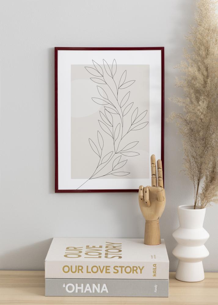 Raam New Lifestyle tumepunane 50x70 cm - paspartuu muster 33x56 cm