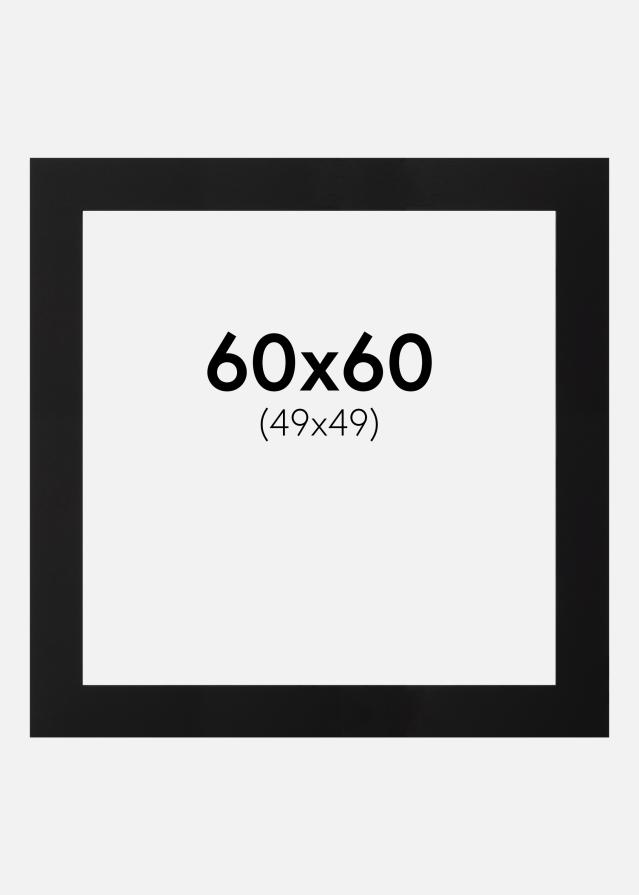Paspartuu muster Must äär 60x60 cm (49x49)