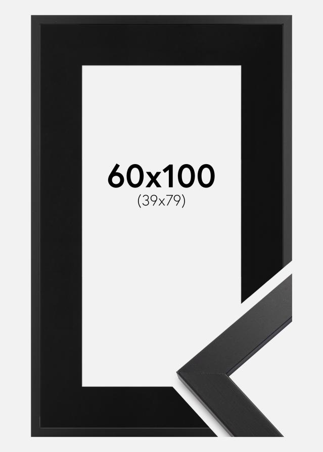 Raam Black Wood 60x100 cm - paspartuu muster 40x80 cm